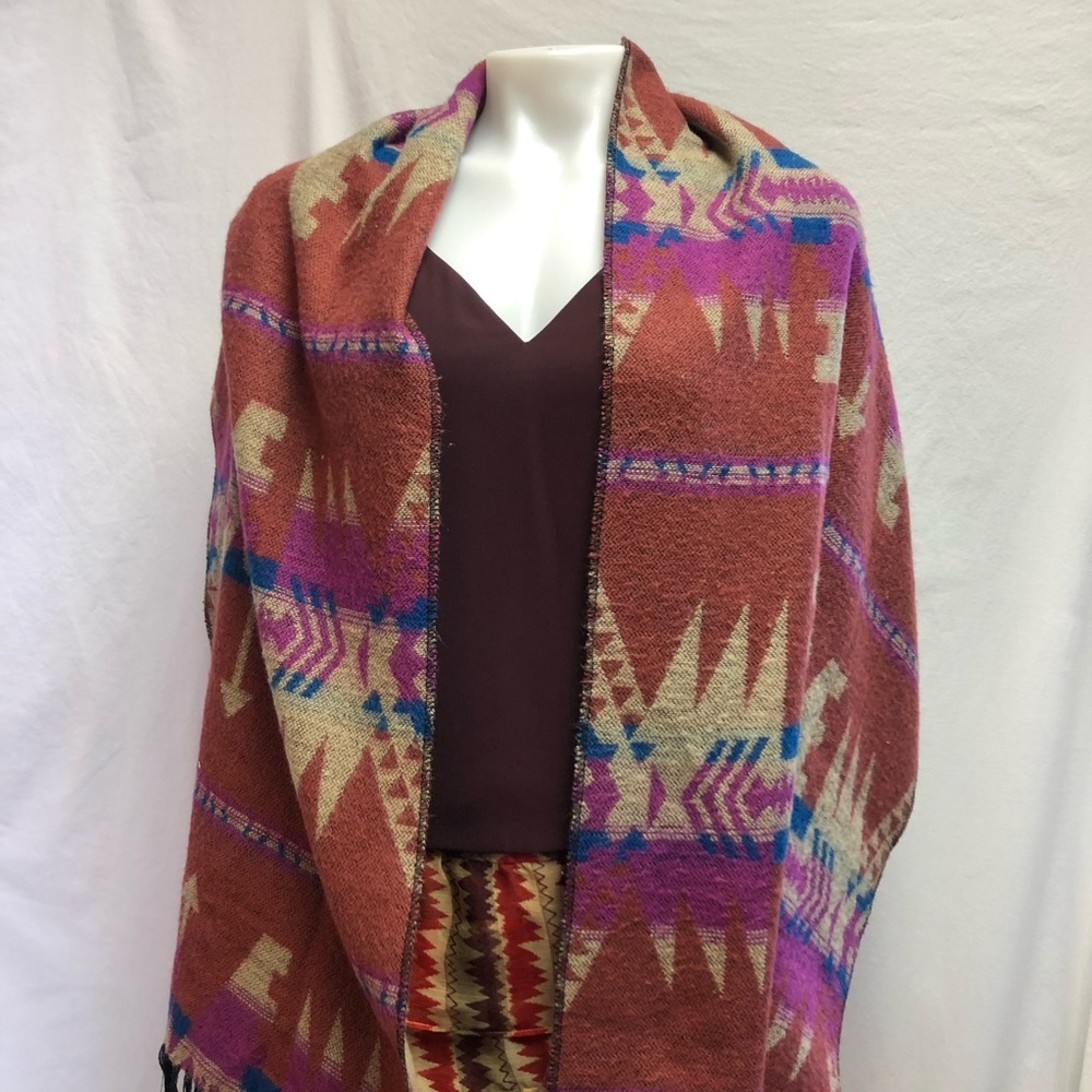 Women large scarf /shawl ethnic print - Picture 1 of 4